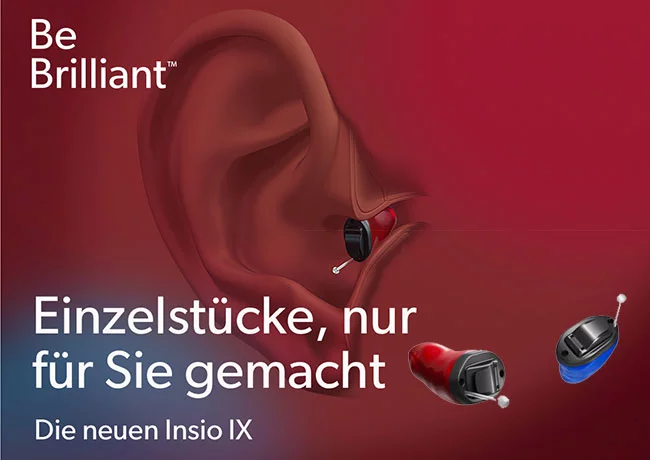 Insio IX Hörgeräte von Hörland, maßgefertigte Einzelstücke für optimalen Hörkomfort. Diese Hörgeräte bieten maßgeschneiderte Lösungen für Personen mit Hörverlust und passen sich perfekt an den Gehörgang an.